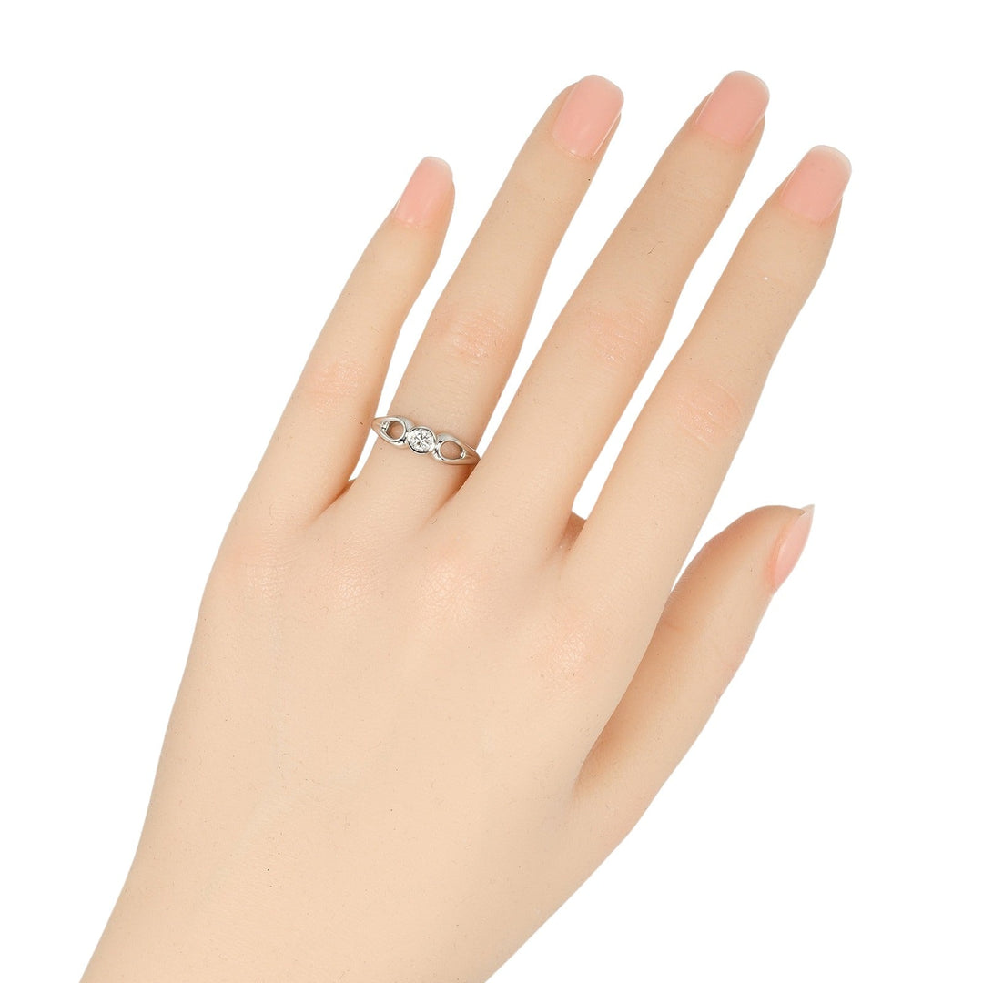 TIFFANY&Co. Ring Pt950Platinum, Diamond Platinum Double teardrop Women Used Authentic