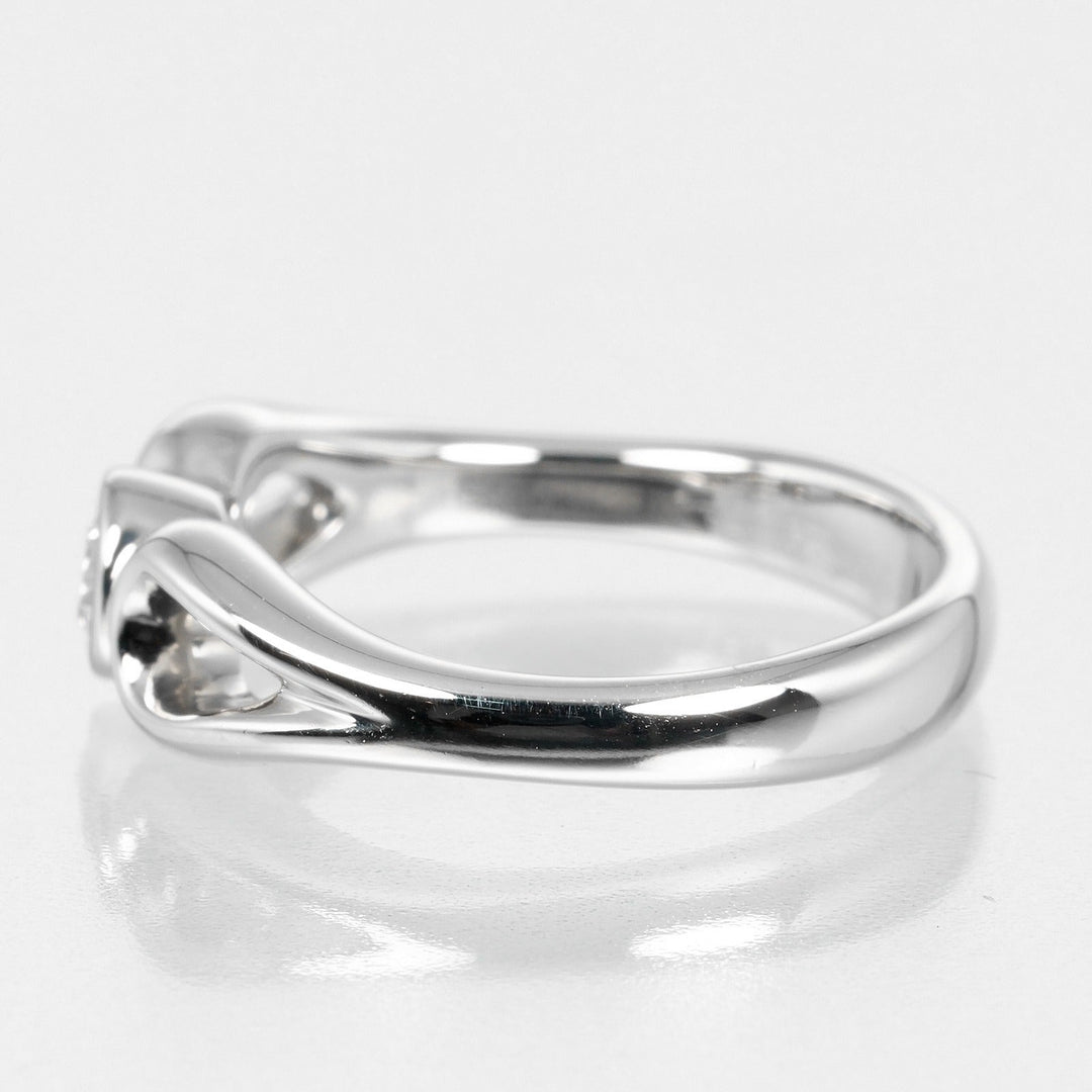 TIFFANY&Co. Ring Pt950Platinum, Diamond Platinum Double teardrop Women Used Authentic