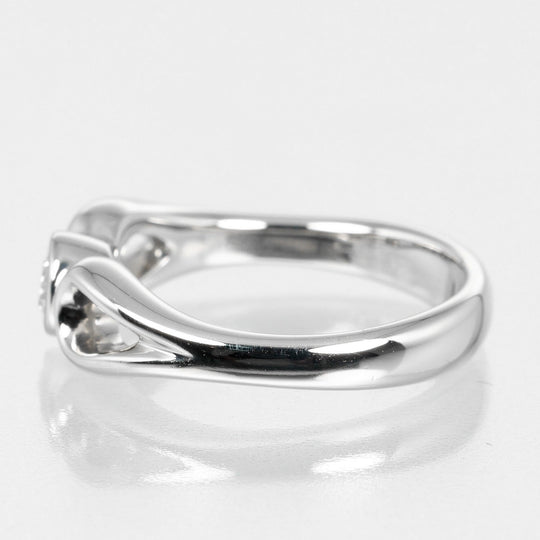 TIFFANY&Co. Ring Pt950Platinum, Diamond Platinum Double teardrop Women Used Authentic