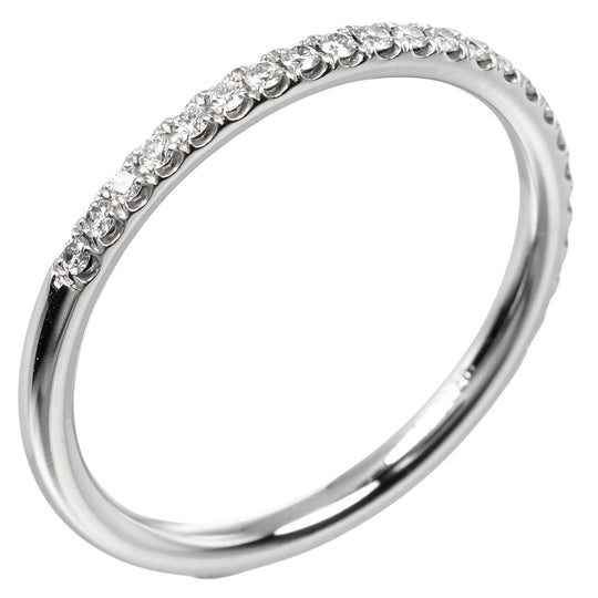 HARRY WINSTON Ring Pt950Platinum, Diamond Silver Half eternity Micropav Band Small Women Used Authentic