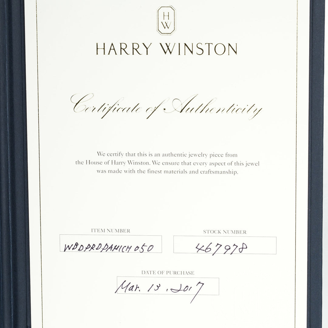 HARRY WINSTON Ring Pt950Platinum, Diamond Silver Half eternity Micropav Band Small Women Used Authentic