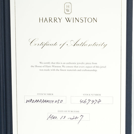 HARRY WINSTON Ring Pt950Platinum, Diamond Silver Half eternity Micropav Band Small Women Used Authentic