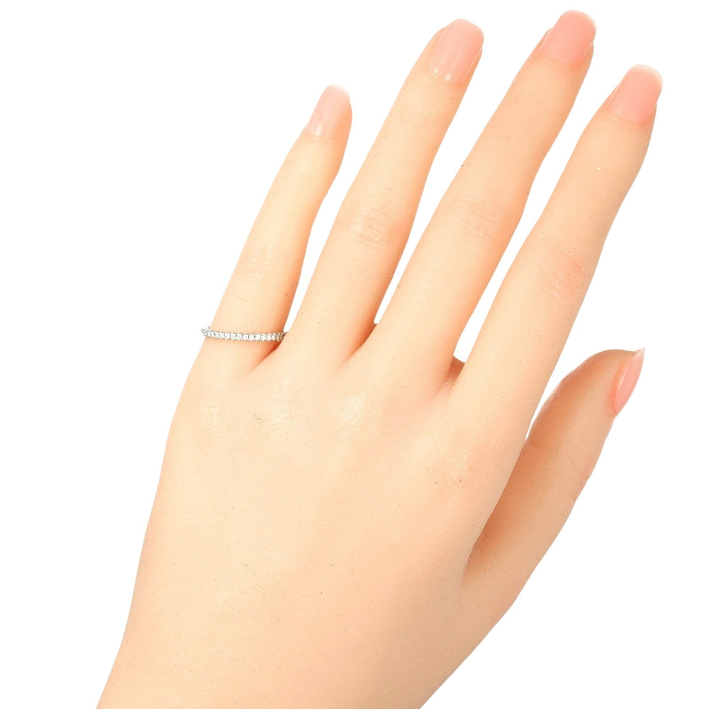HARRY WINSTON Ring Pt950Platinum, Diamond Silver Half eternity Micropav Band Small Women Used Authentic