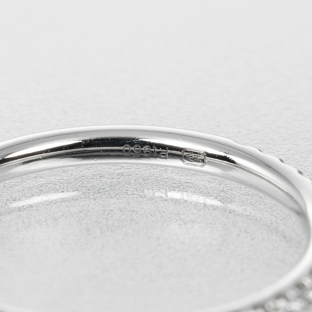 HARRY WINSTON Ring Pt950Platinum, Diamond Silver Half eternity Micropav Band Small Women Used Authentic