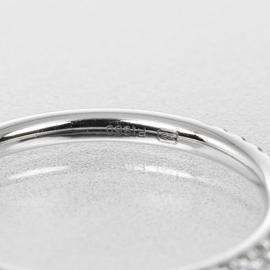 HARRY WINSTON Ring Pt950Platinum, Diamond Silver Half eternity Micropav Band Small Women Used Authentic