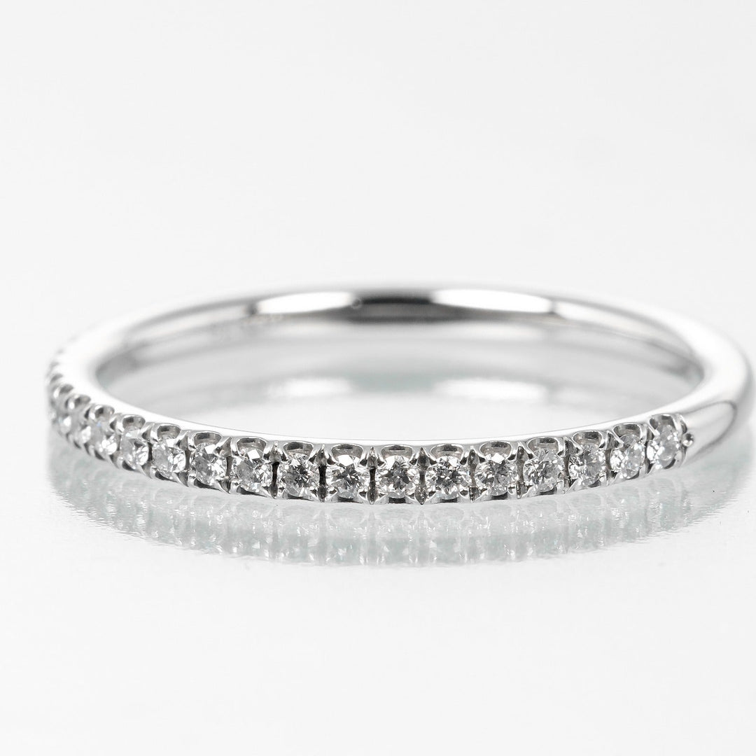 HARRY WINSTON Ring Pt950Platinum, Diamond Silver Half eternity Micropav Band Small Women Used Authentic