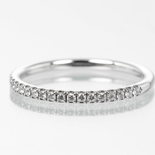 HARRY WINSTON Ring Pt950Platinum, Diamond Silver Half eternity Micropav Band Small Women Used Authentic
