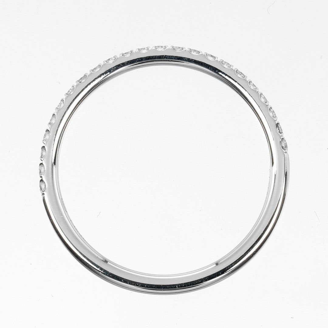HARRY WINSTON Ring Pt950Platinum, Diamond Silver Half eternity Micropav Band Small Women Used Authentic