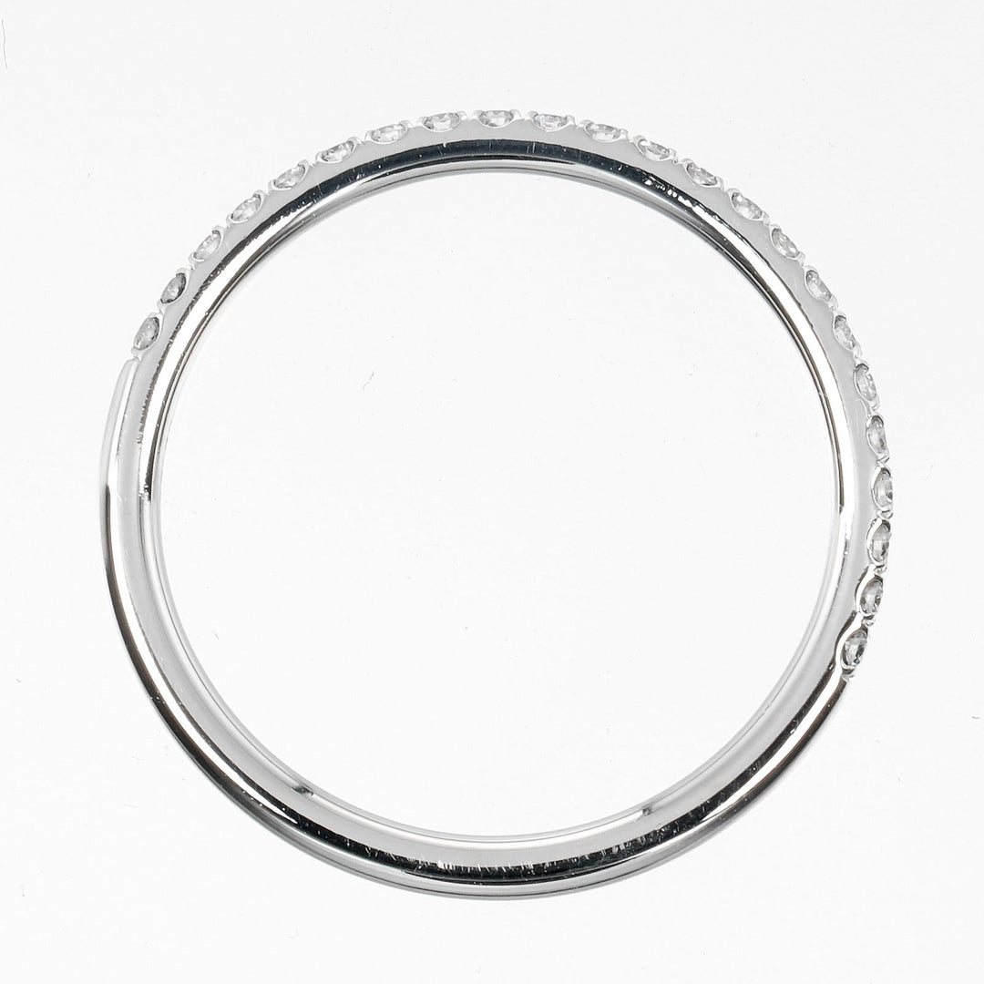 HARRY WINSTON Ring Pt950Platinum, Diamond Silver Half eternity Micropav Band Small Women Used Authentic