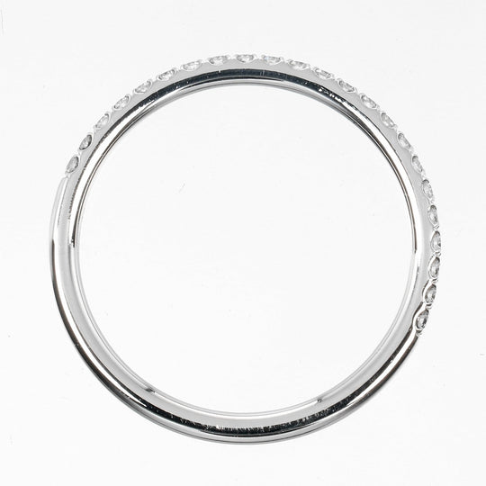 HARRY WINSTON Ring Pt950Platinum, Diamond Silver Half eternity Micropav Band Small Women Used Authentic