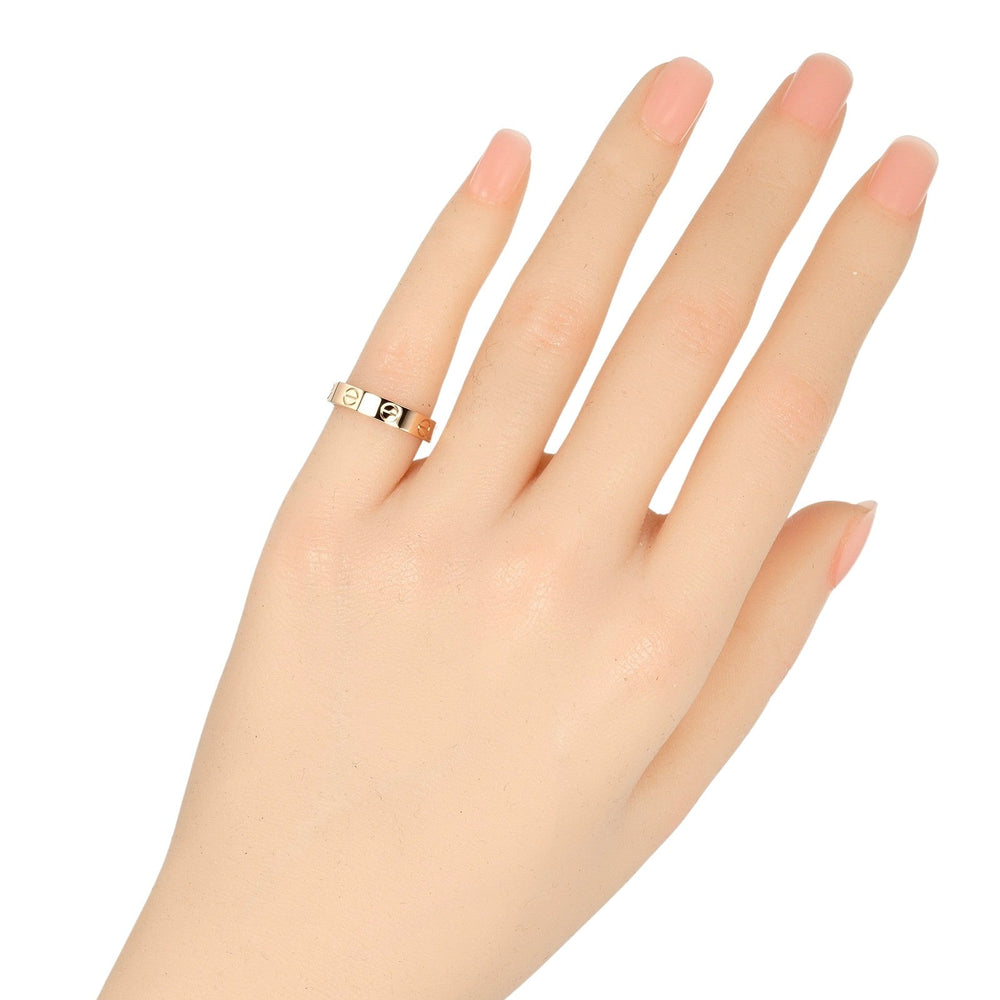 CARTIER Ring K18 Pink Gold gold mini love wedding Women Used Authentic
