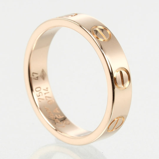 CARTIER Ring K18 Pink Gold gold mini love wedding Women Used Authentic
