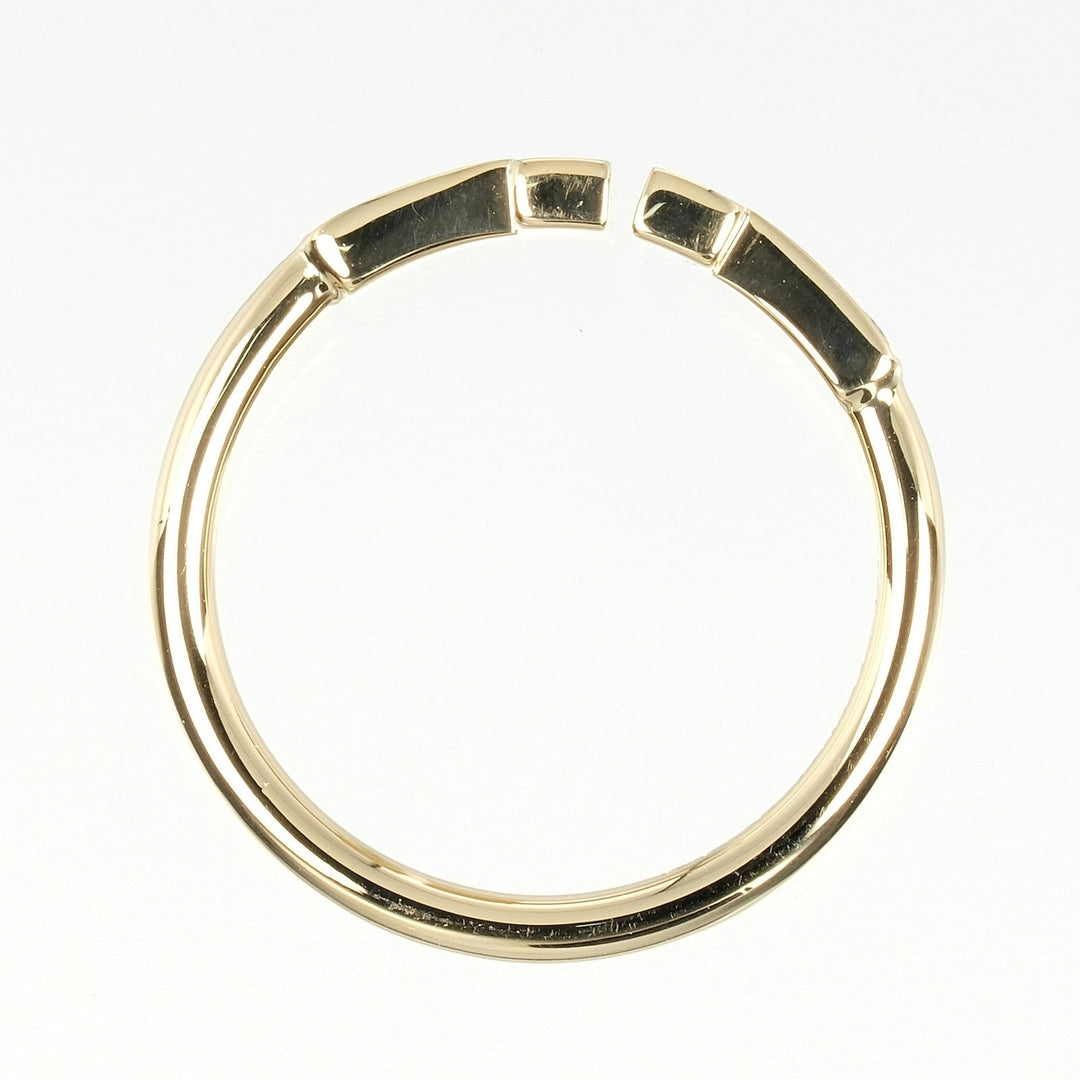 TIFFANY&Co. Ring K18 Yellow Gold, Diamond gold T wire Women Used Authentic