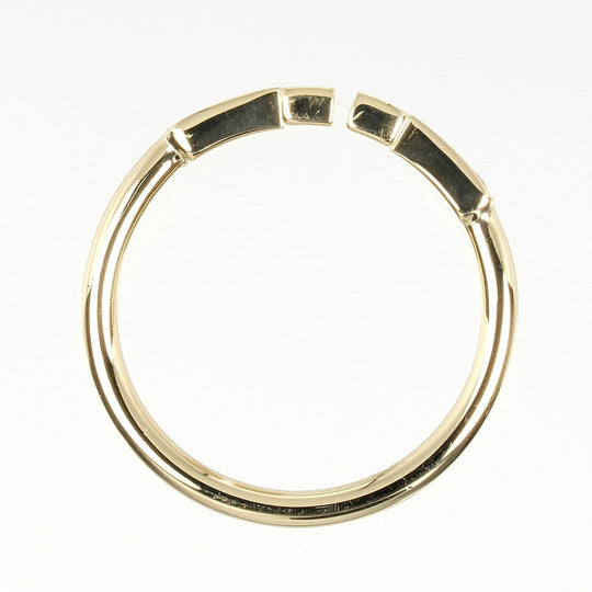 TIFFANY&Co. Ring K18 Yellow Gold, Diamond gold T wire Women Used Authentic