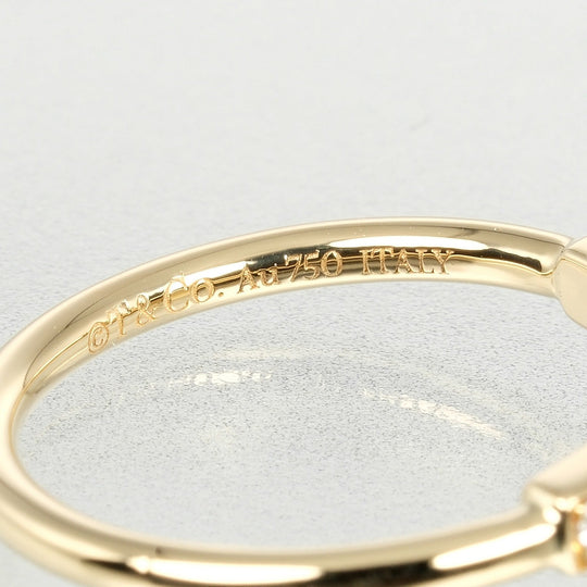 TIFFANY&Co. Ring K18 Yellow Gold, Diamond gold T wire Women Used Authentic