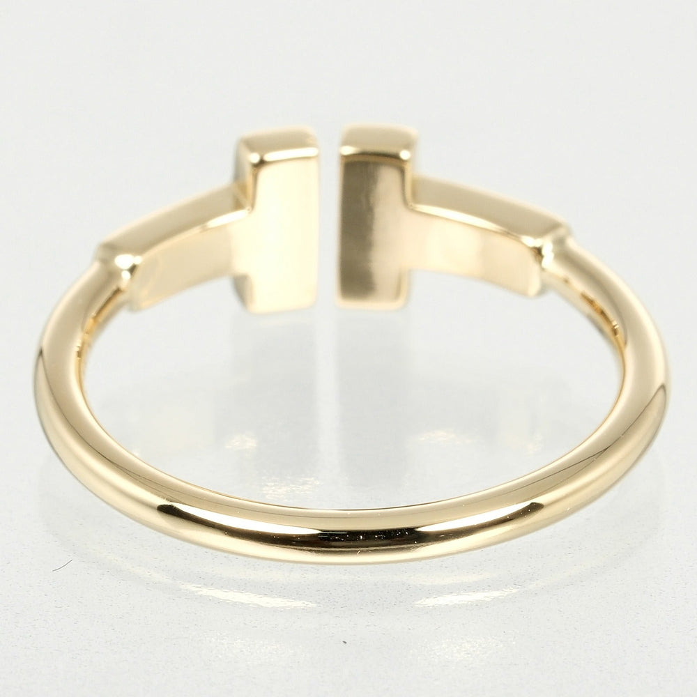 TIFFANY&Co. Ring K18 Yellow Gold, Diamond gold T wire Women Used Authentic