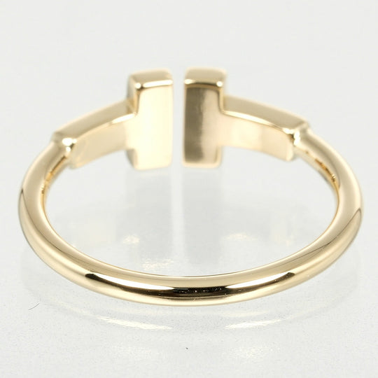TIFFANY&Co. Ring K18 Yellow Gold, Diamond gold T wire Women Used Authentic