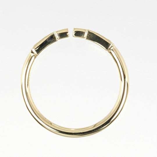 TIFFANY&Co. Ring K18 Yellow Gold, Diamond gold T wire Women Used Authentic