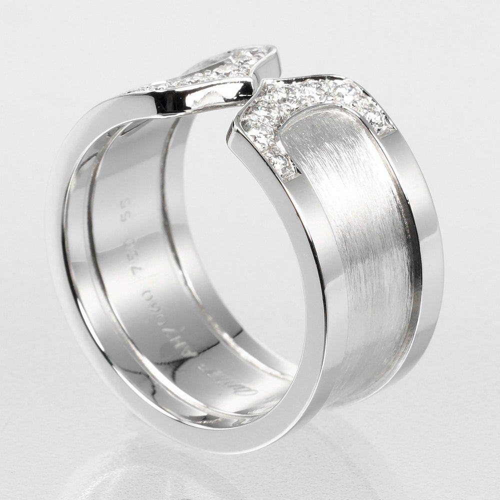 CARTIER Ring K18 White Gold, Diamond White gold 2C LM Women Used Authentic