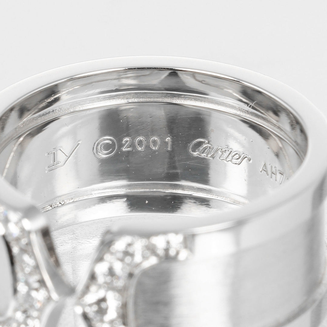 CARTIER Ring K18 White Gold, Diamond White gold 2C LM Women Used Authentic