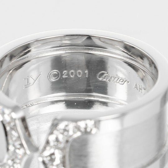 CARTIER Ring K18 White Gold, Diamond White gold 2C LM Women Used Authentic
