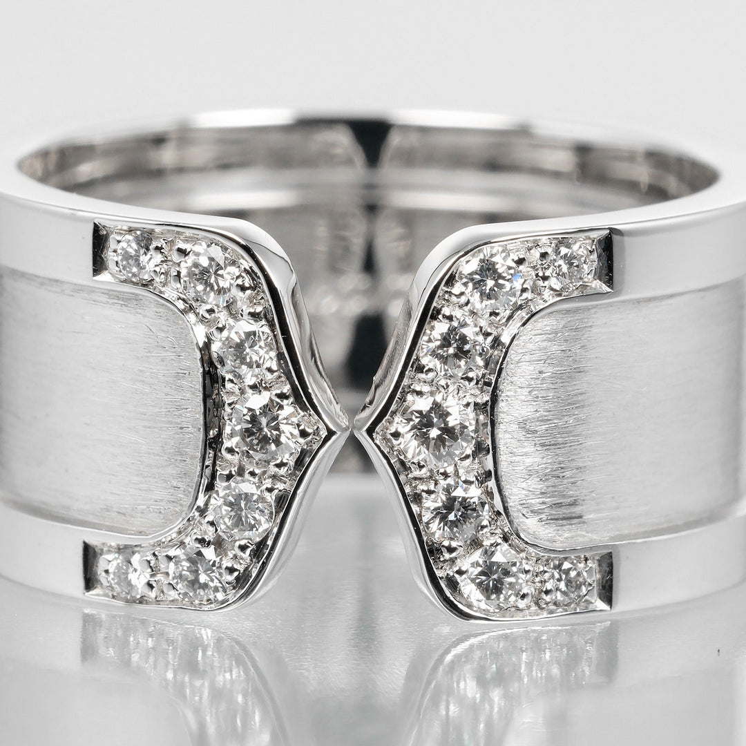 CARTIER Ring K18 White Gold, Diamond White gold 2C LM Women Used Authentic