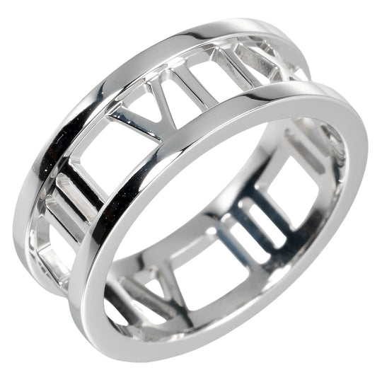 TIFFANY&Co. Ring K18 white gold White gold Open atlas Women Used Authentic