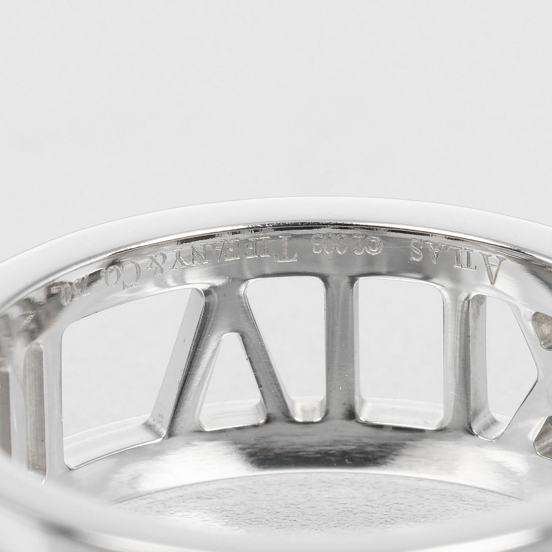 TIFFANY&Co. Ring K18 white gold White gold Open atlas Women Used Authentic