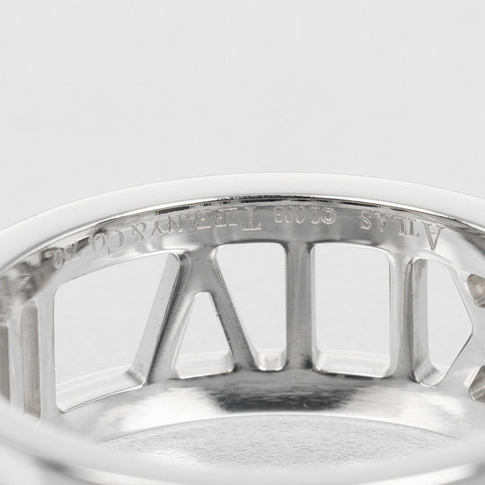 TIFFANY&Co. Ring K18 white gold White gold Open atlas Women Used Authentic