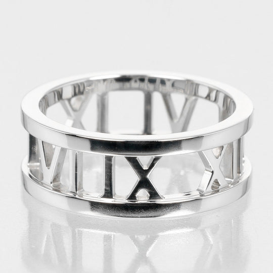 TIFFANY&Co. Ring K18 white gold White gold Open atlas Women Used Authentic