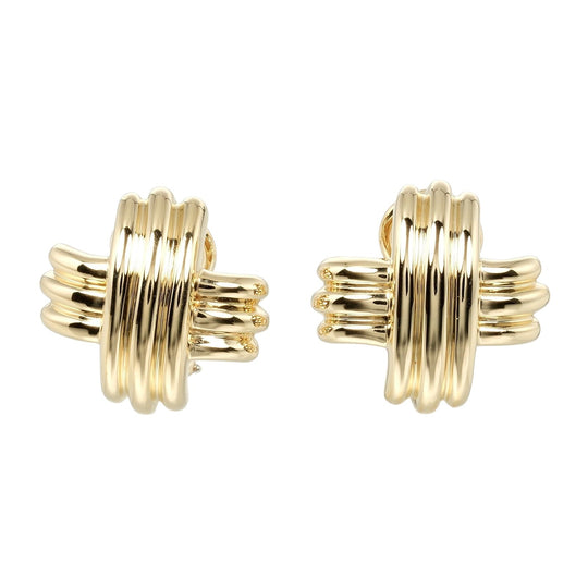 TIFFANY&Co. Earring K18 yellow gold gold Signature Women Used Authentic