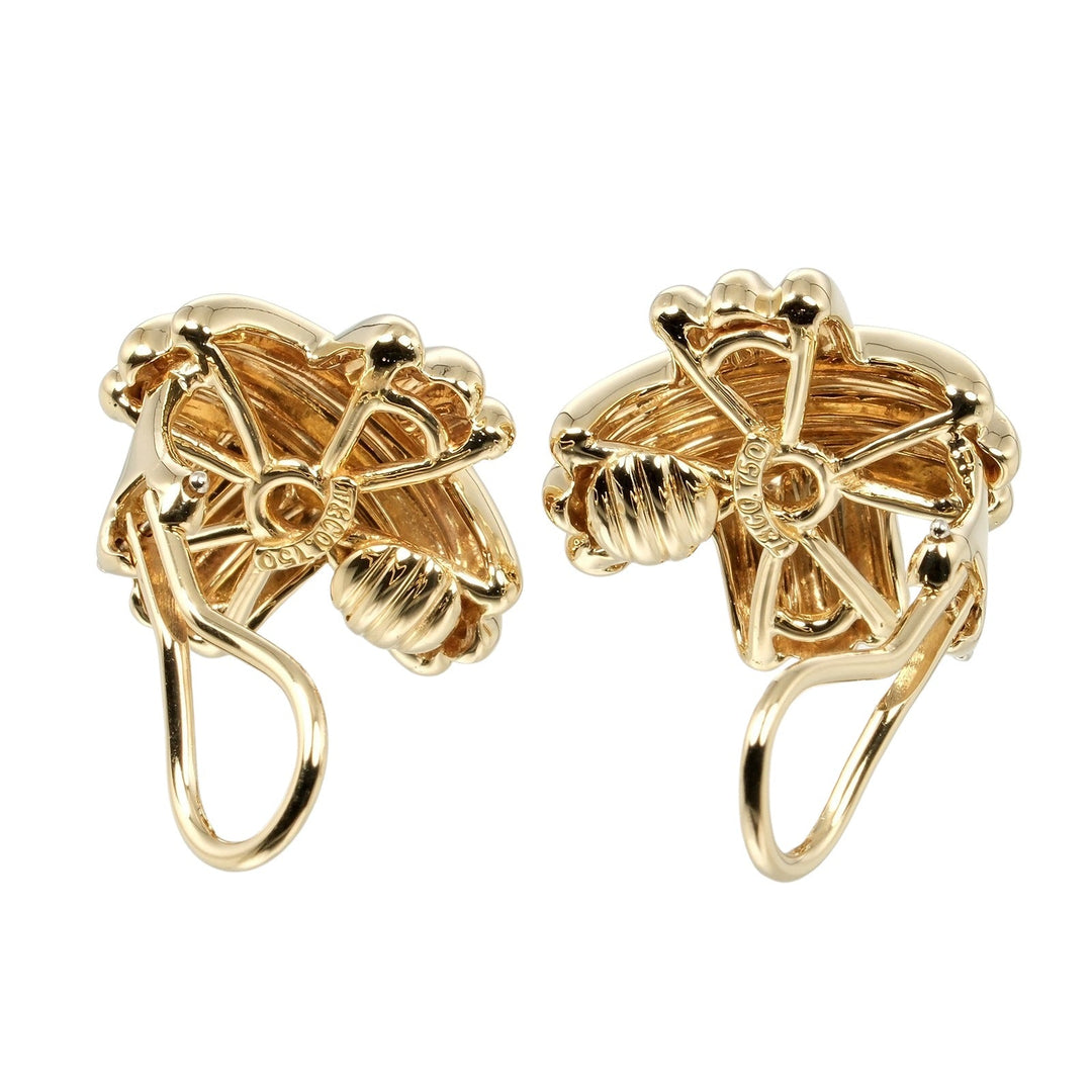 TIFFANY&Co. Earring K18 yellow gold gold Signature Women Used Authentic