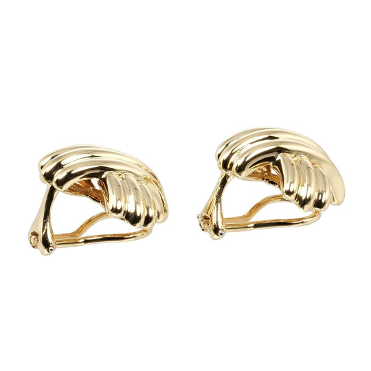TIFFANY&Co. Earring K18 yellow gold gold Signature Women Used Authentic