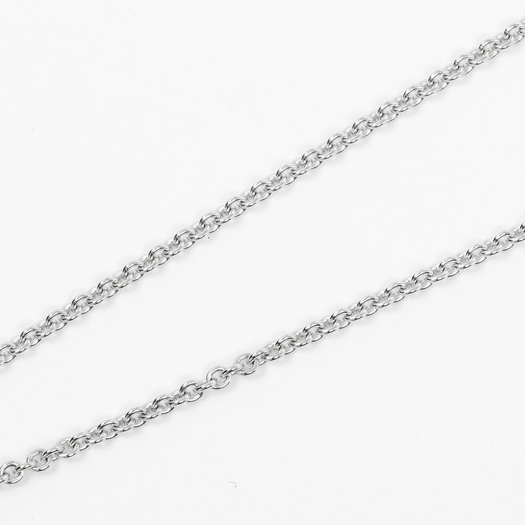 BVLGARI Necklace K18 white gold Silver greek cross Women Used Authentic