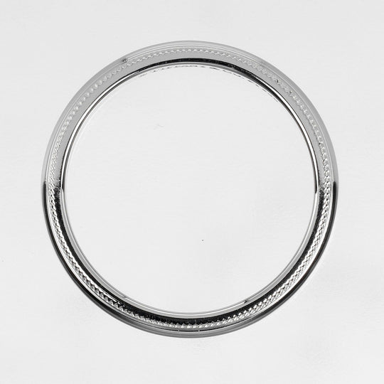 TIFFANY&Co. Ring Pt950Platinum Silver 0.1" band Gathered Milgrain Women Used Authentic
