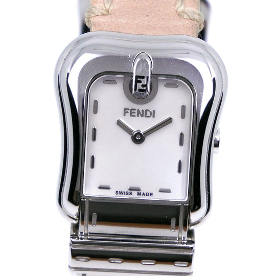 FENDI Watches Quartz 3800L Stainless Steel , Leather pink Beefendi Pink shell dial Women Used Authentic