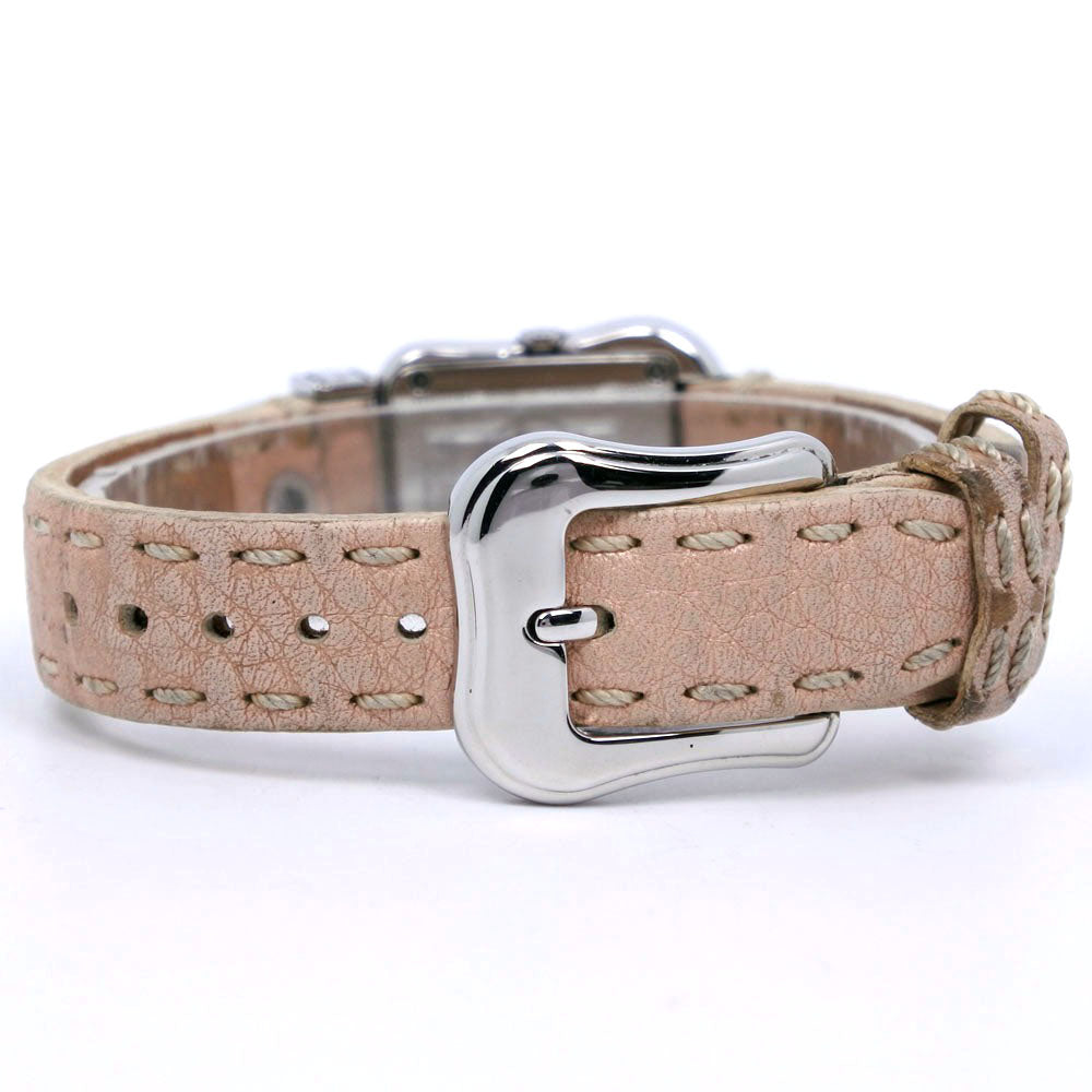 FENDI Watches Quartz 3800L Stainless Steel , Leather pink Beefendi Pink shell dial Women Used Authentic