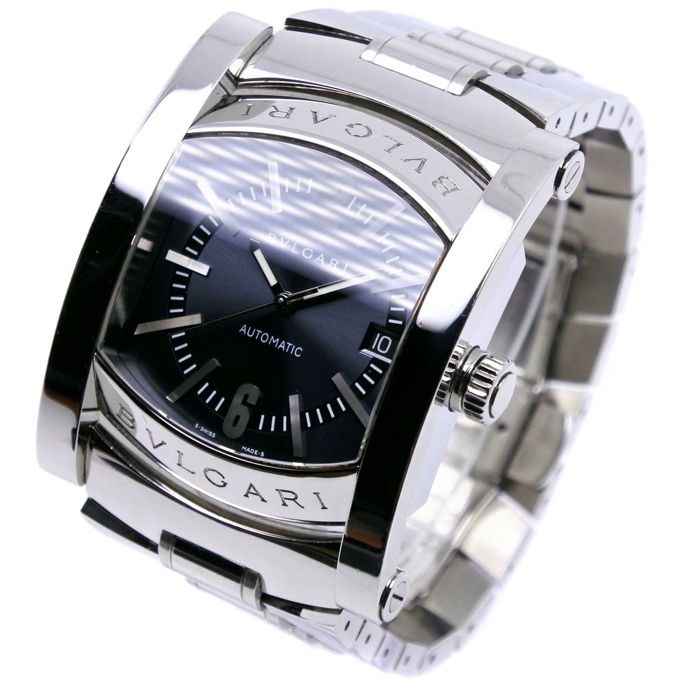 BVLGARI Watches Mechanical Automatic AA48S Stainless Steel Silver Assioma Navy dial mens Used Authentic