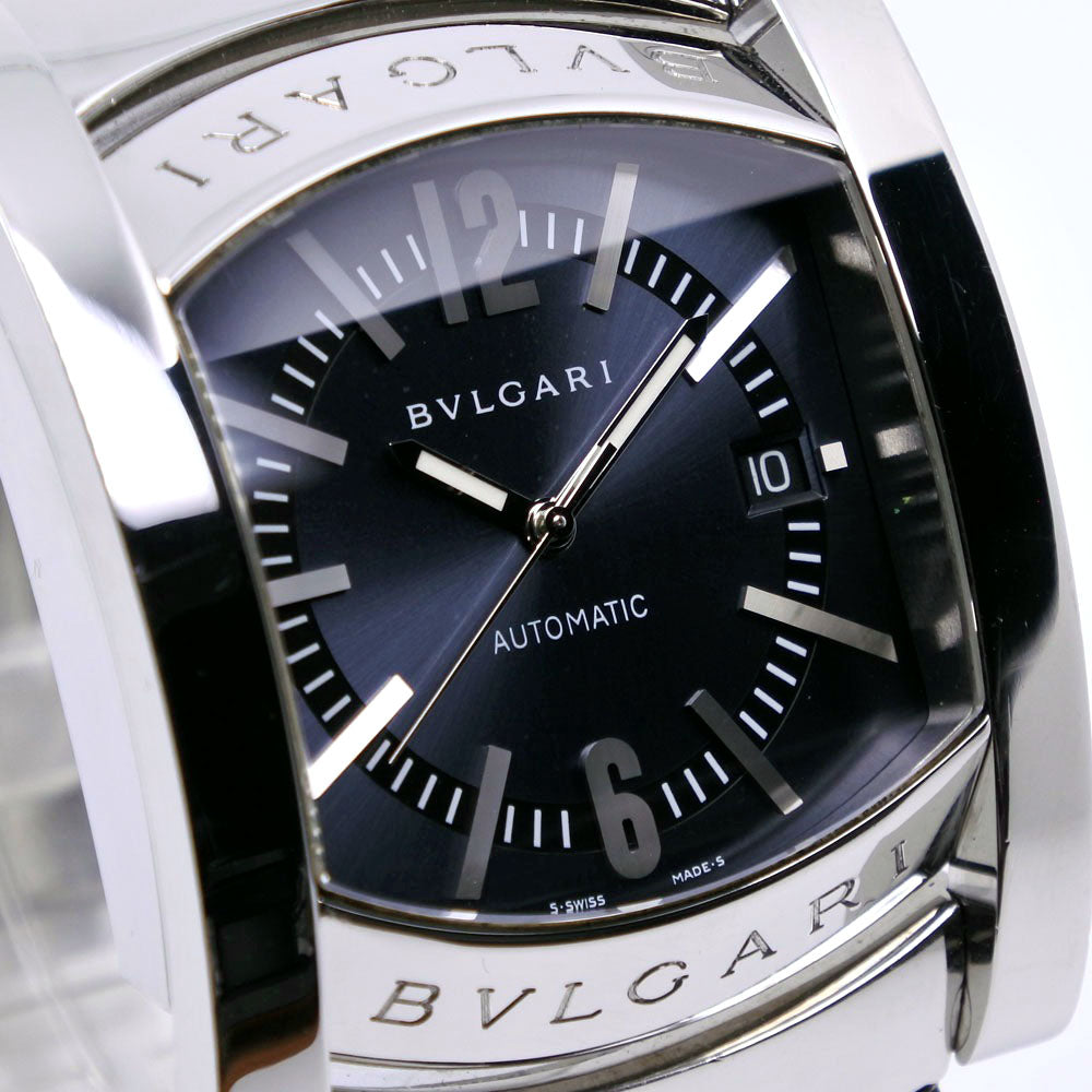 BVLGARI Watches Mechanical Automatic AA48S Stainless Steel Silver Assioma Navy dial mens Used Authentic