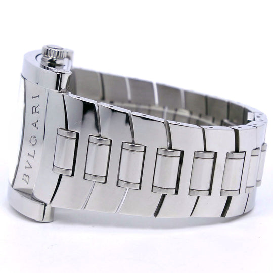 BVLGARI Watches Mechanical Automatic AA48S Stainless Steel Silver Assioma Navy dial mens Used Authentic