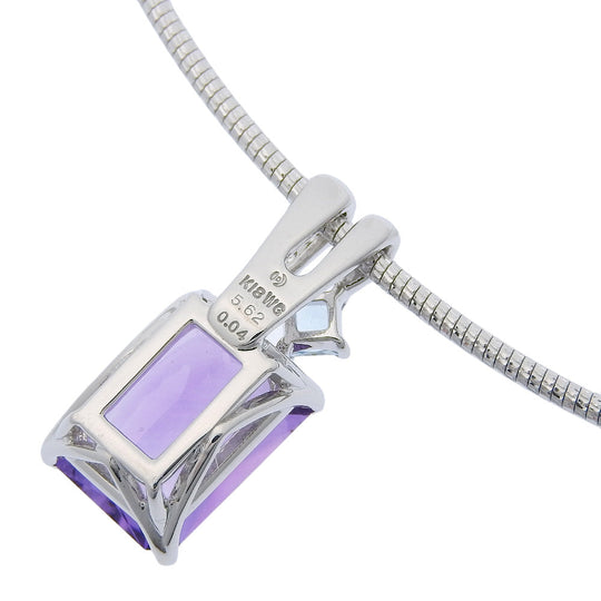 TASAKI Necklace K18 White Gold, Amethyst, Aquamarine/Diamond Silver Women Used Authentic
