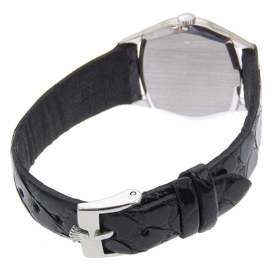 ROLEX Watches Hand Winding 6618 K18 White Gold, Leather Silver cal.1600 Geneva Cherini Silver dial Women Used Authentic