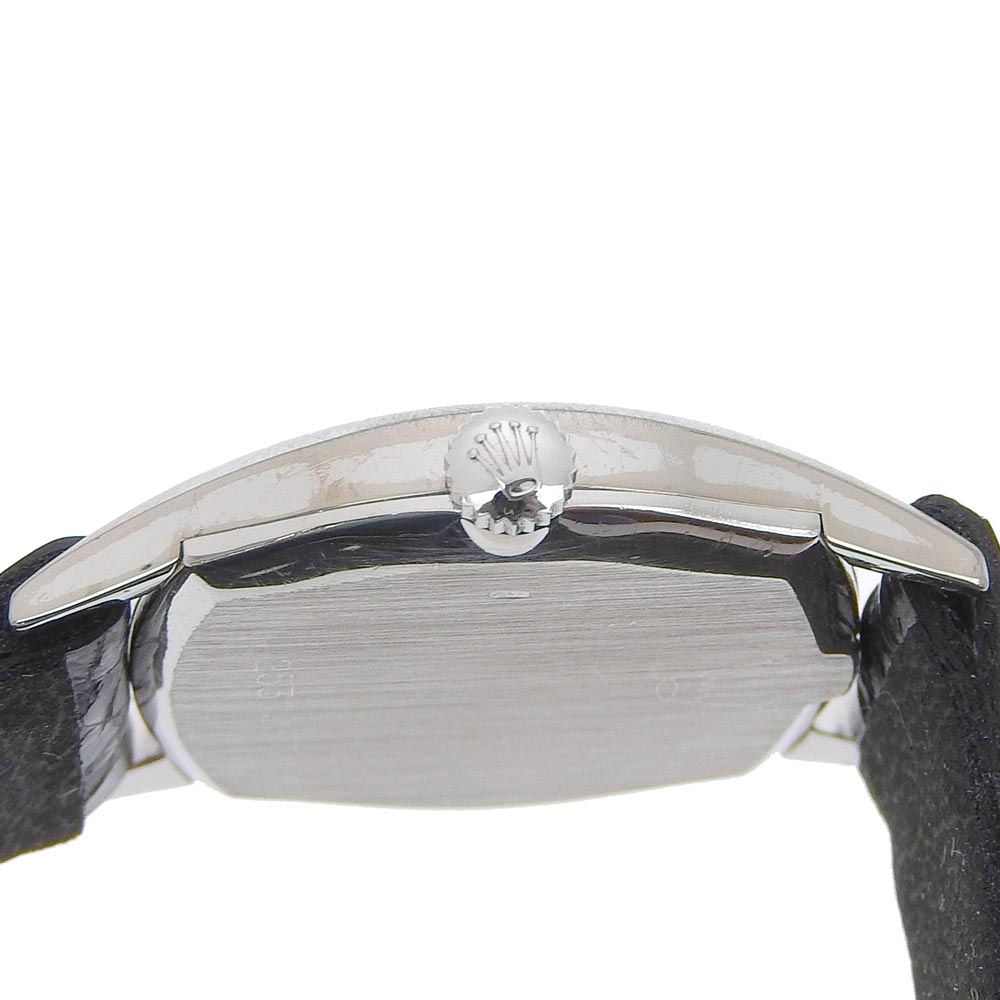 ROLEX Watches Hand Winding 6618 K18 White Gold, Leather Silver cal.1600 Geneva Cherini Silver dial Women Used Authentic