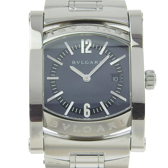 BVLGARI Watches Quartz AA39S Stainless Steel Silver Assioma Blue dial Boys Used Authentic