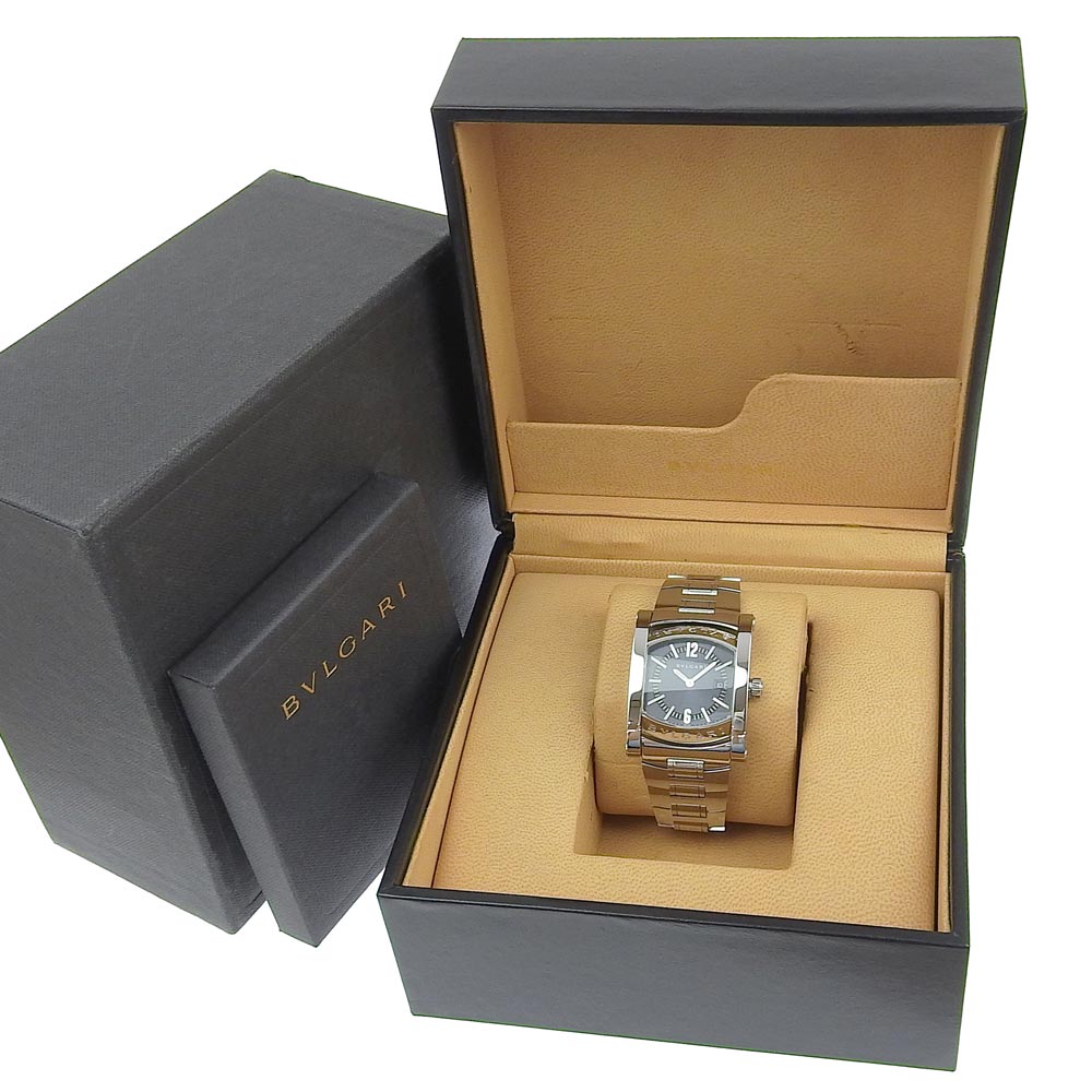 BVLGARI Watches Quartz AA39S Stainless Steel Silver Assioma Blue dial Boys Used Authentic