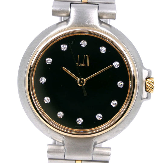 Dunhill Watches Quartz Stainless Steel black 12P diamond Millennium black dial Boys Used Authentic