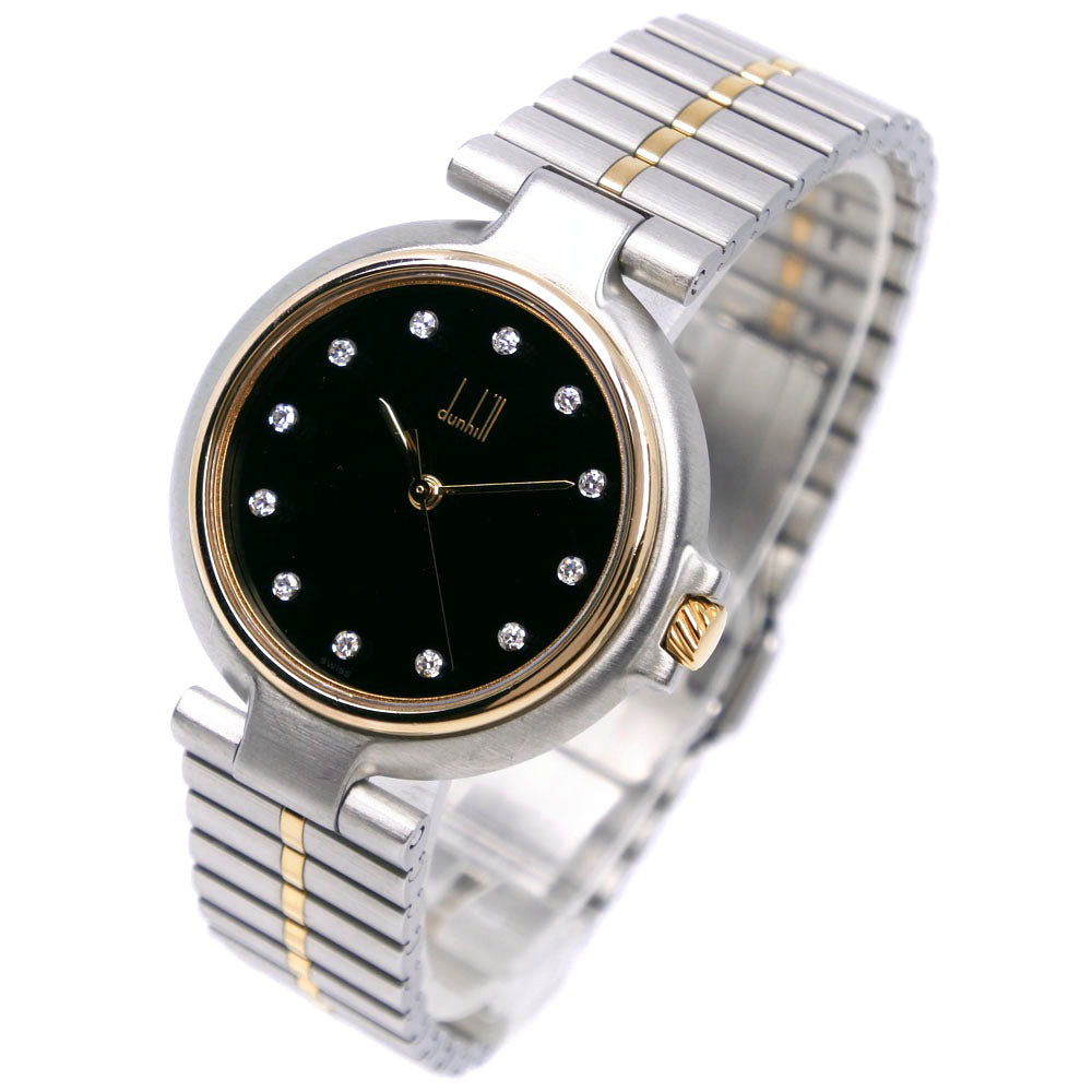 Dunhill Watches Quartz Stainless Steel black 12P diamond Millennium black dial Boys Used Authentic