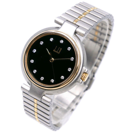 Dunhill Watches Quartz Stainless Steel black 12P diamond Millennium black dial Boys Used Authentic