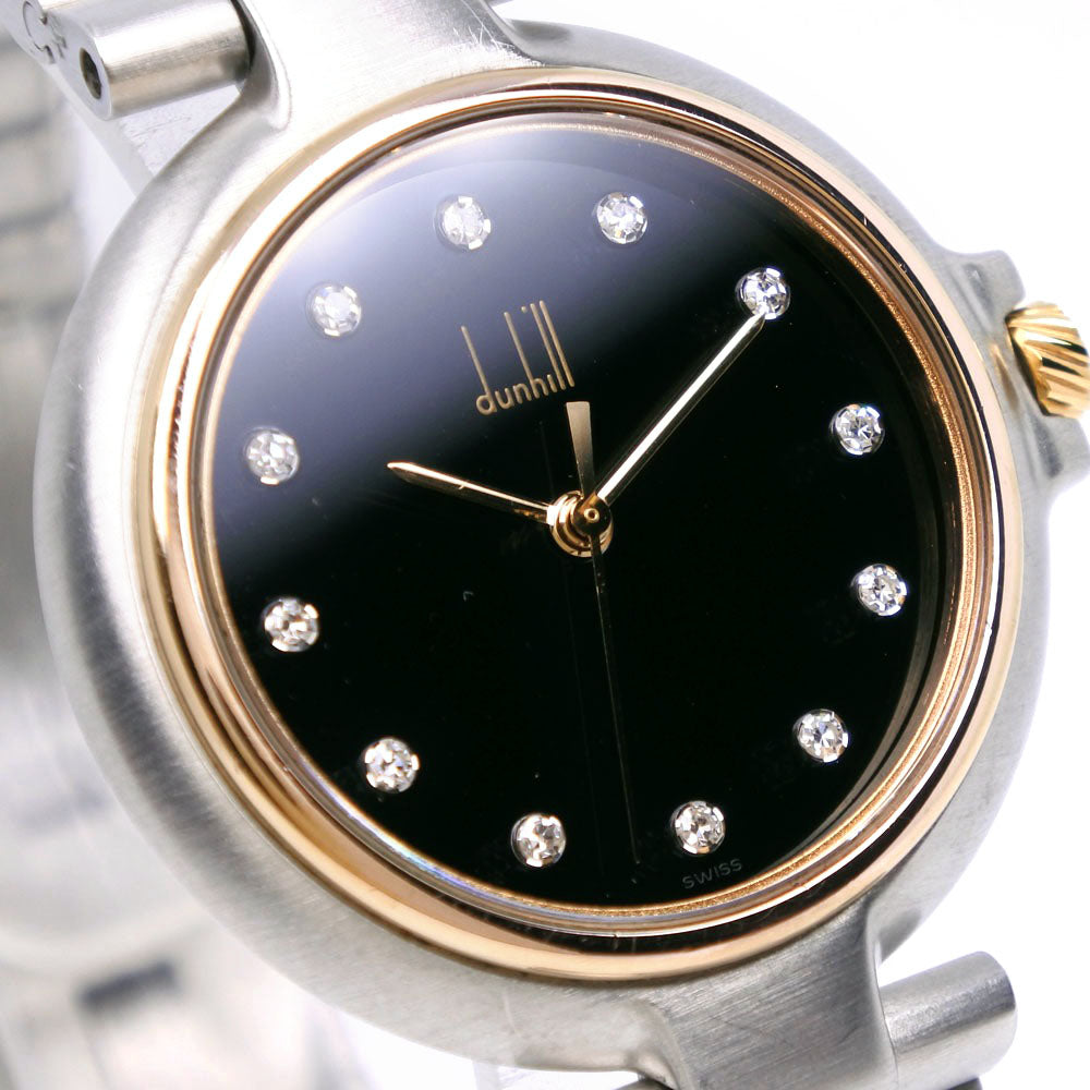 Dunhill Watches Quartz Stainless Steel black 12P diamond Millennium black dial Boys Used Authentic