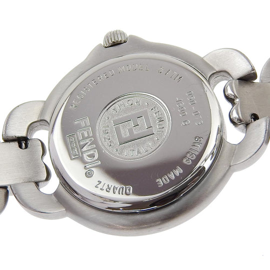 FENDI Watches Quartz 1600G Stainless Steel black black dial Women Used Authentic